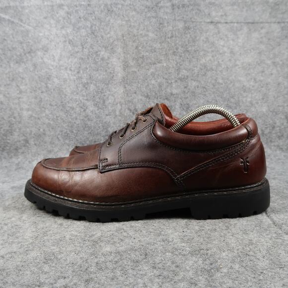 Frye Shoes Men 8.5 Oxford Derby Leather Roswell Dress Vintage Retro Brown Chunky main image 4